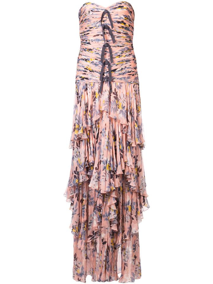 Cinq A Sept Emira Floral-print Dress - Pink & Purple