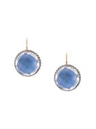 Larkspur & Hawk Azure Foil Olivia Button Earrings - Blue
