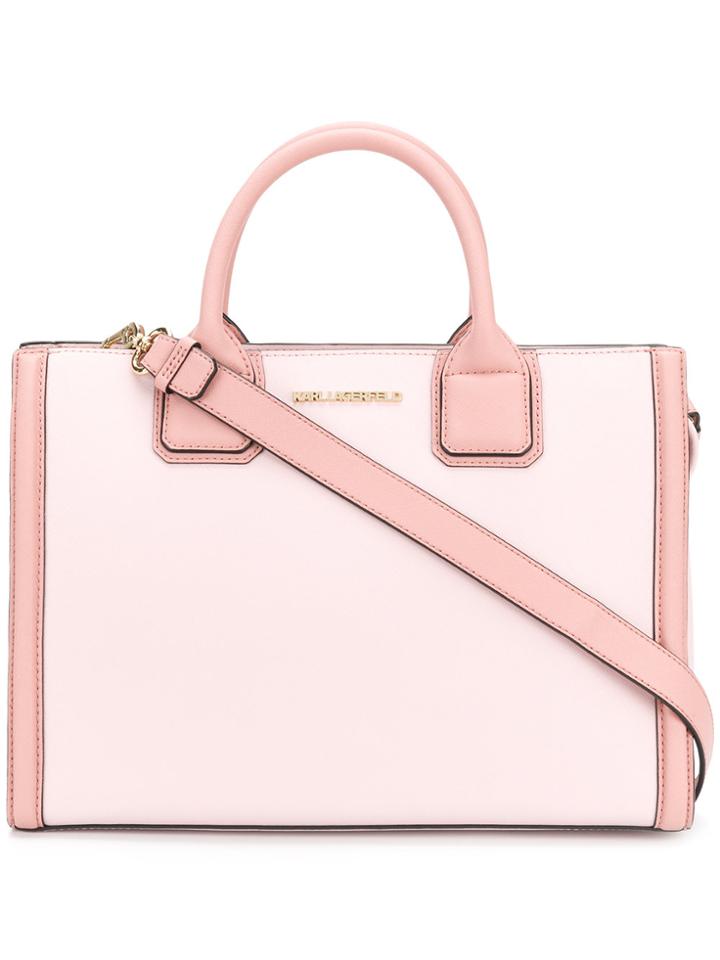 Karl Lagerfeld Karl Klassik Tote - Pink & Purple