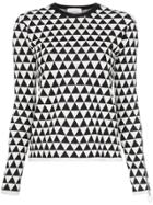 Rudi Gernreich Diamond Pattern Jacquard Top - Black