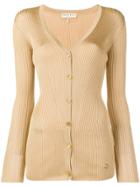 Emilio Pucci Slim-fit Knitted Cardigan - Gold