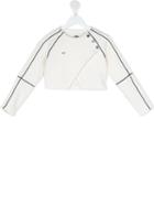 Karl Lagerfeld Kids Cropped Jacket, Girl's, Size: 8 Yrs, White