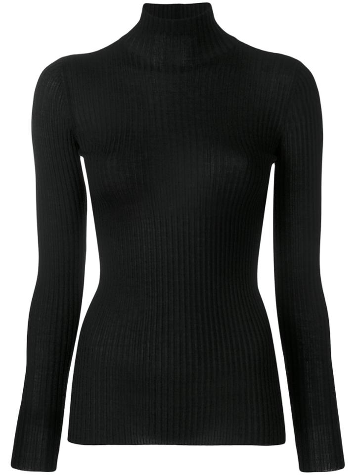 Jil Sander Roll Neck Sweatshirt - Black