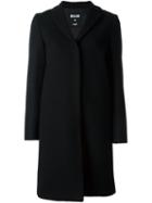Msgm Welt Pockets Mid-length Coat, Women's, Size: 44, Black, Polyamide/viscose/wool