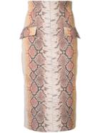 Manning Cartell Snakeskin Print Midi Skirt - Multicolour