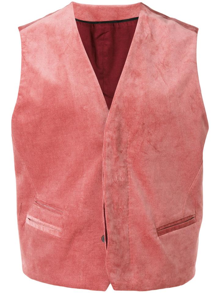 Haider Ackermann Classic Waistcoat - Pink & Purple