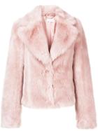 Patrizia Pepe Furry Cropped Jacket - Pink & Purple
