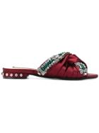 No21 Ewel Embellished Knot Sandals - Red