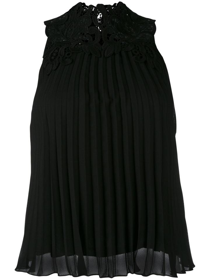 Ermanno Scervino - High Neck Top - Women - Polyester/viscose - 40, Black, Polyester/viscose