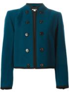 Yves Saint Laurent Vintage Cropped Jacket, Women's, Size: 38, Blue