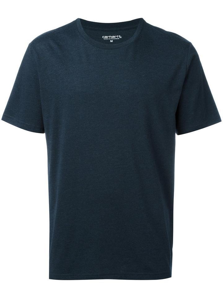 Carhartt - Round Neck T-shirt - Men - Cotton/polyester/viscose - S, Blue, Cotton/polyester/viscose