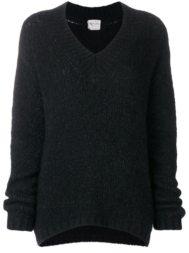 Forte Forte Classic V-neck Pullover - Black