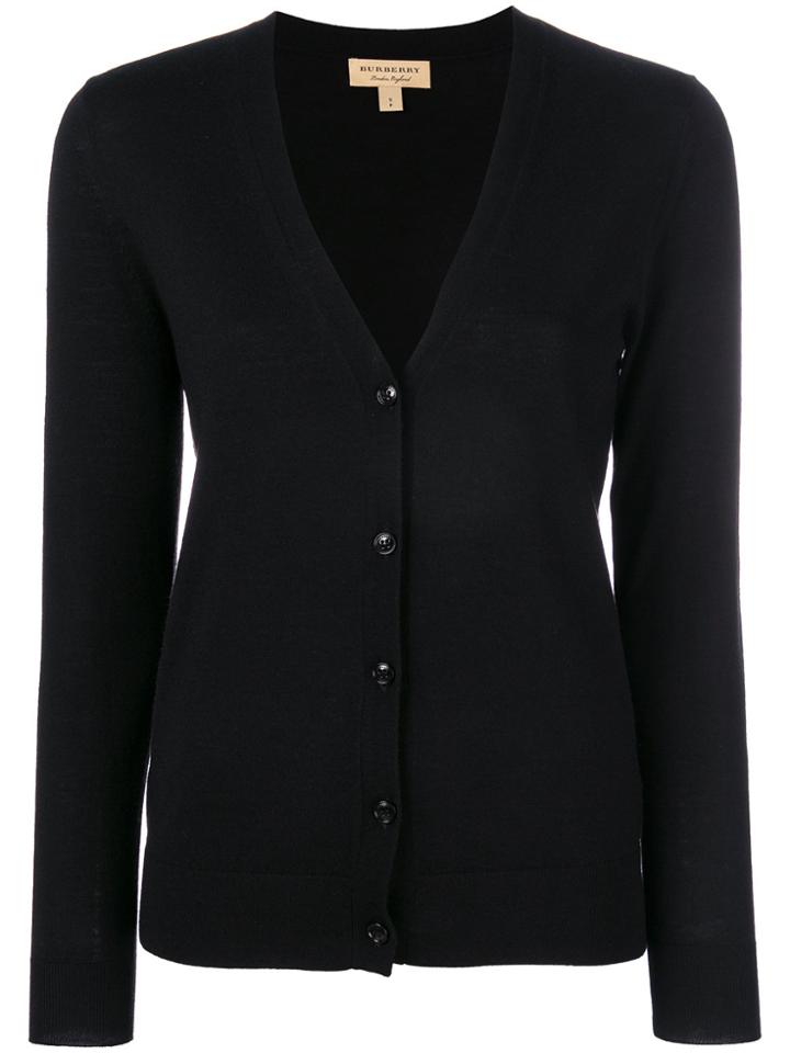 Burberry V-neck Cardigan - Black