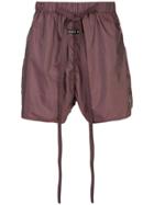 Fear Of God Logo Patch Drawstring Shorts - Red