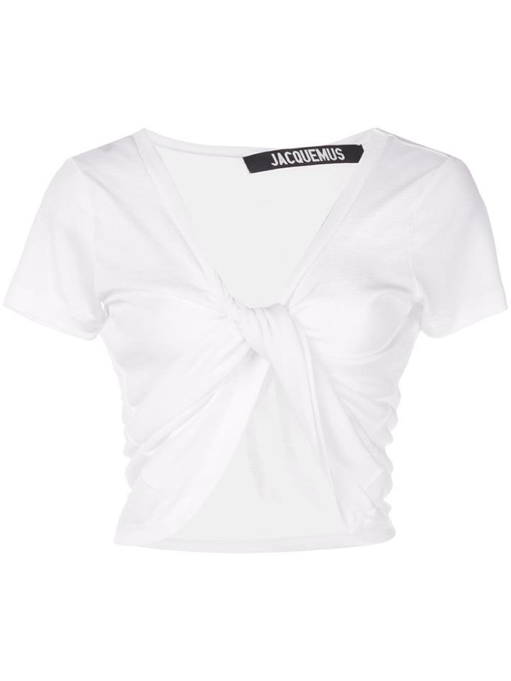 Jacquemus Sprezza Knotted T-shirt - White