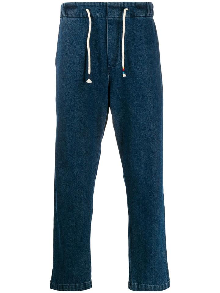 The Silted Company Denim Drawstring Trousers - Blue