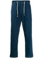 The Silted Company Denim Drawstring Trousers - Blue