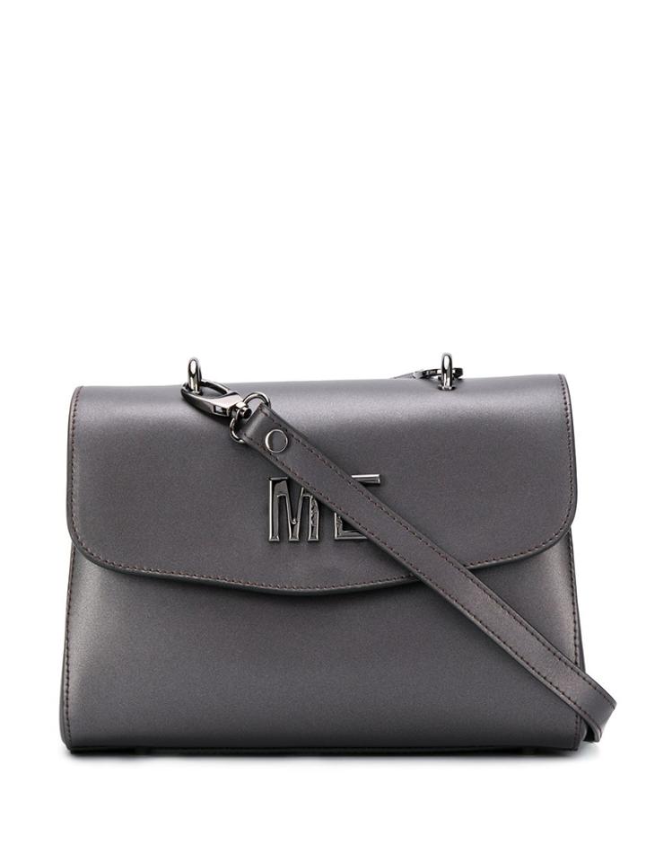 Marc Ellis Logo Plaque Flap Satchel - Grey