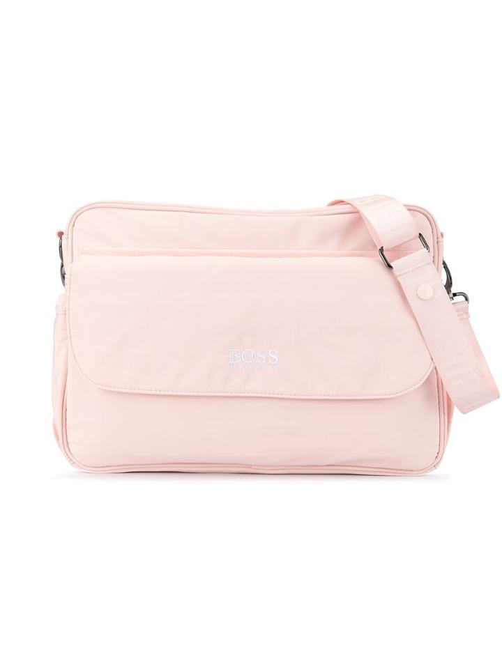 Boss Kids Logo Print Changing Bag - Pink