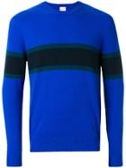 Paul Smith Striped Chest Jumper - Blue