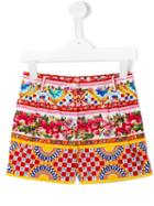 Dolce & Gabbana Kids Mambo Print Shorts, Girl's, Size: 12 Yrs