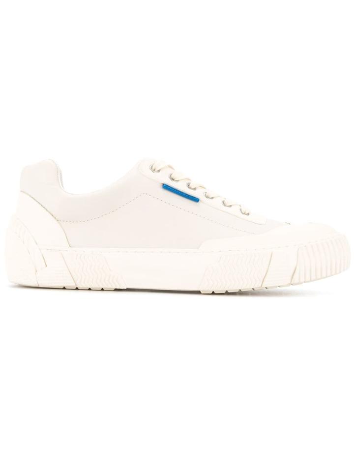 Both Broken Lace-up Sneakers - White