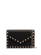 Valentino Valentino Garavani Studded Envelope Clutch - Black