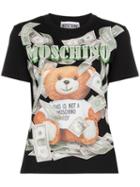 Moschino Teddy Banknote Logo T-shirt - Black