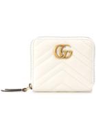 Gucci Small Marmont Zip Around Wallet - White
