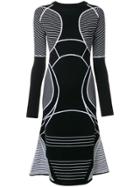 Versace Contrast Fit And Flare Dress - Black