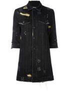Filles A Papa 'eagle' Denim Dress, Women's, Size: 0, Black, Cotton/lurex/polyester