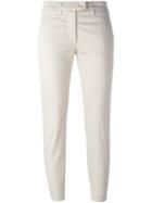 Dondup Cropped Chino Trousers, Women's, Size: 28, Nude/neutrals, Cotton/spandex/elastane