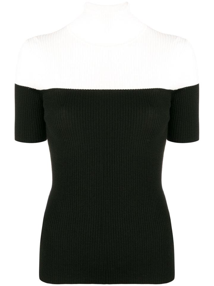 Paule Ka Two-tone Sweater - Black