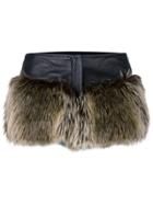 Chanel Vintage Faux Fur Shorts - Brown