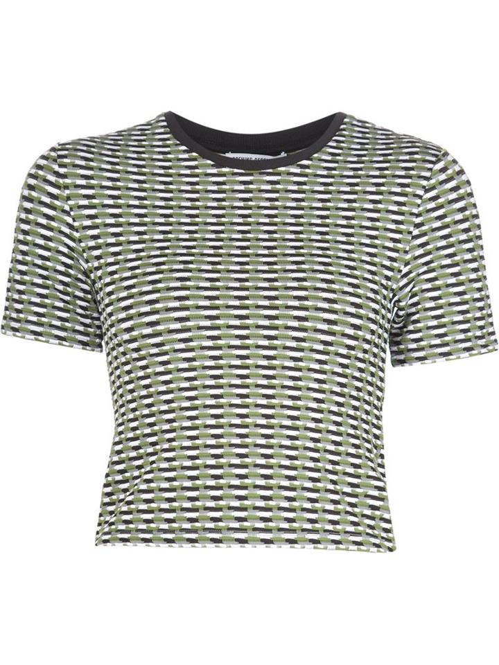 Opening Ceremony Cropped Checked Slim Fit Top
