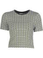 Opening Ceremony Cropped Checked Slim Fit Top