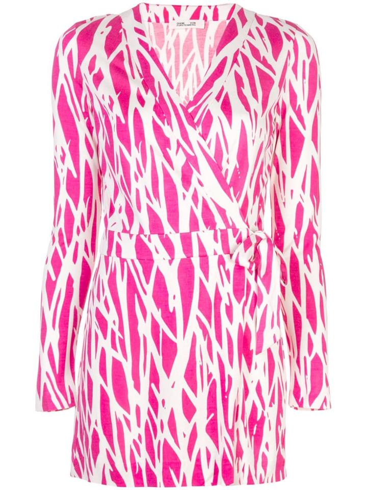Dvf Diane Von Furstenberg Patterned Mini Dress - Pink
