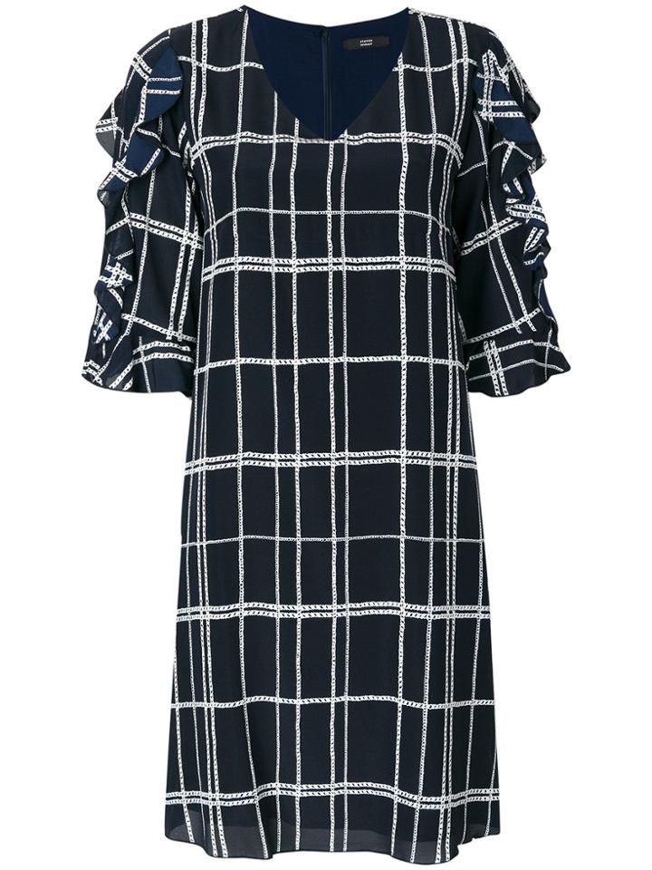 Steffen Schraut Checked Shift Dress - Blue