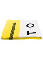 Aalto Logo Print Beach Towel - White