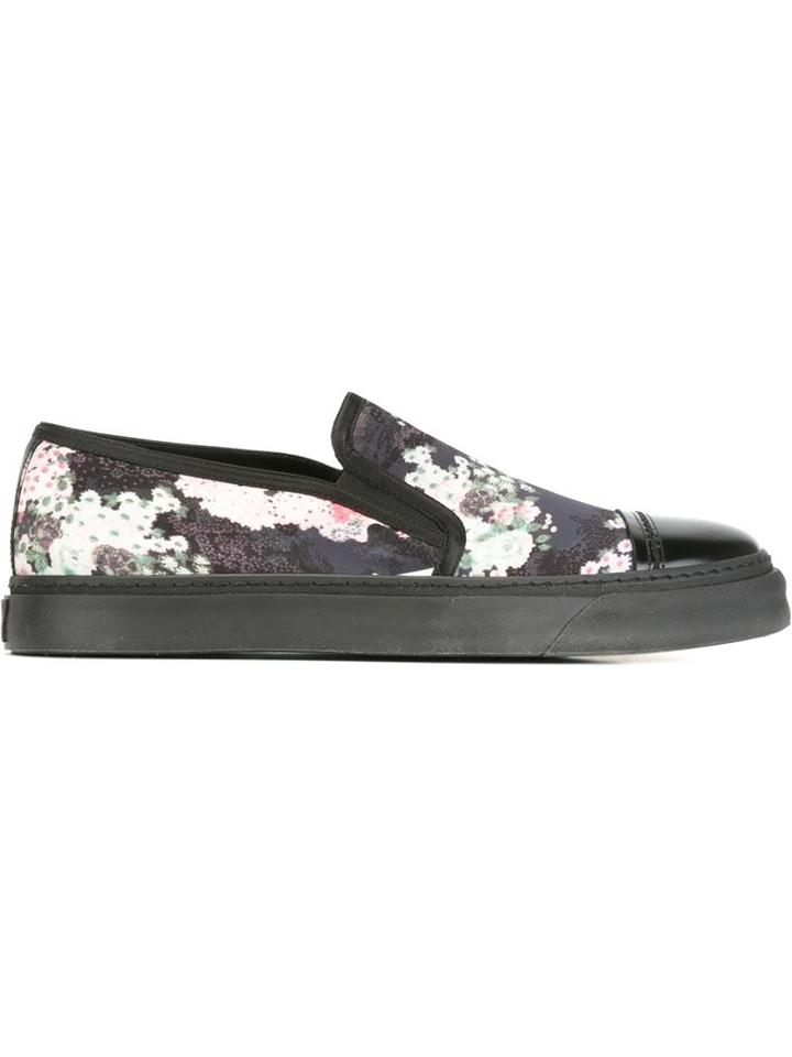 Marc Jacobs Floral Print Slip-on Sneakers