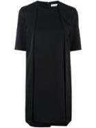 Paco Rabanne Layered T-shirt Dress, Women's, Size: 38, Black, Spandex/elastane/wool/viscose