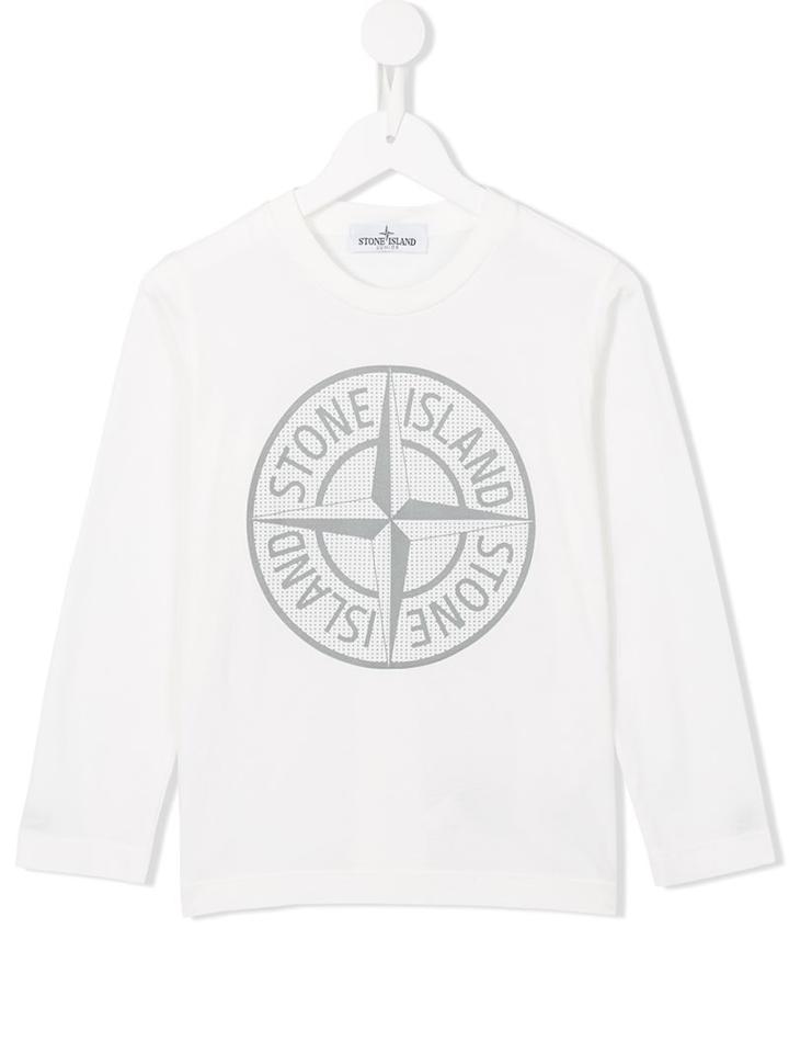 Stone Island Kids Logo Top, Boy's, Size: 10 Yrs, Nude/neutrals