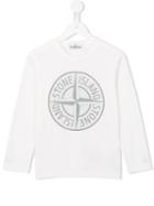 Stone Island Kids Logo Top, Boy's, Size: 10 Yrs, Nude/neutrals