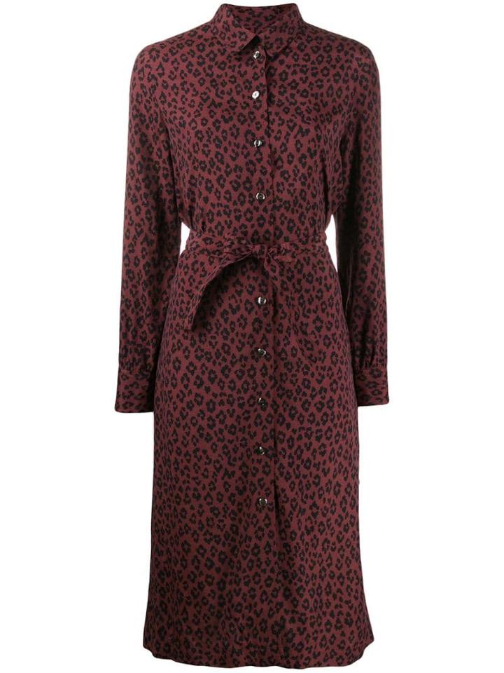A.p.c. Leopard Print Dress - Red