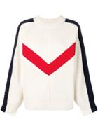 Sjyp Chevron Knitted Sweater - Neutrals