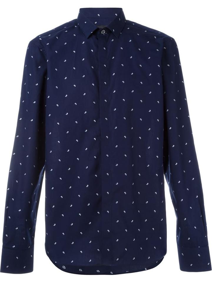 Emporio Armani Micro Paisley Print Shirt