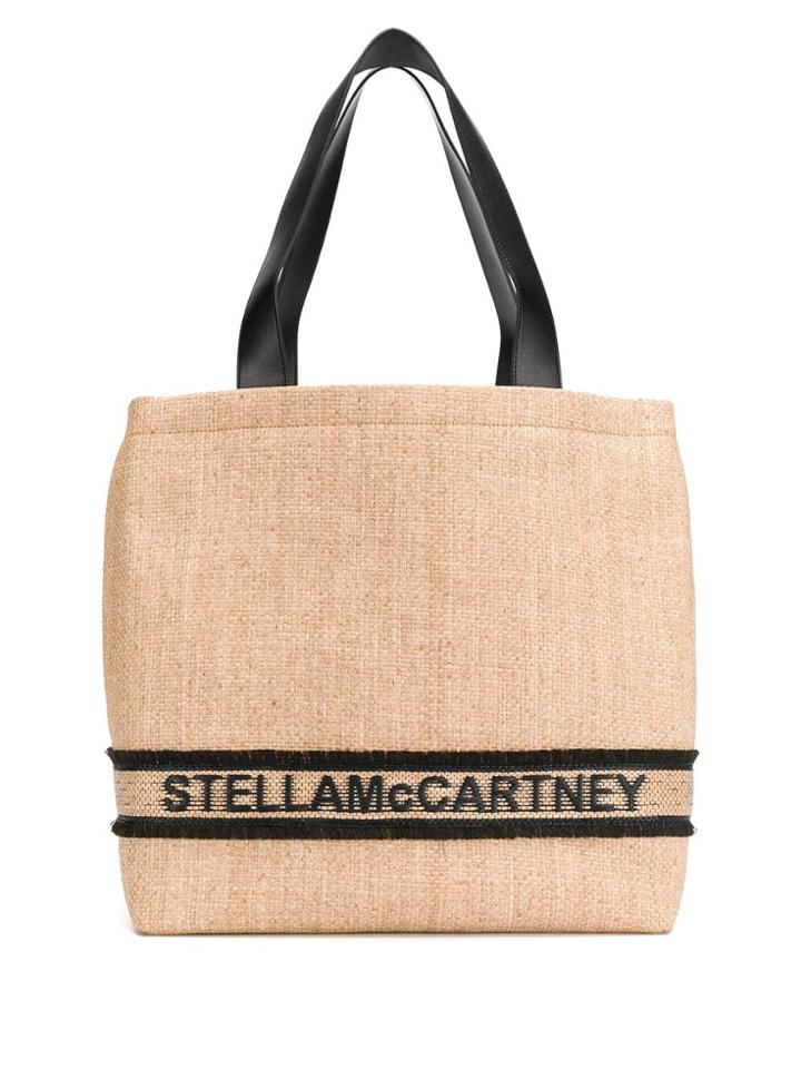 Stella Mccartney Woven Straw Tote - Neutrals