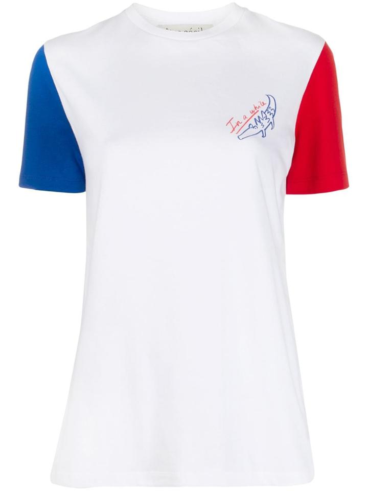 Être Cécile In A While Crocodile Print T-shirt - White