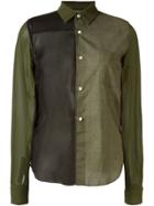 Comme Des Garçons Vintage Panelled Shirt - Green