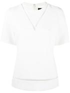 Alexander Wang Fishing Line Insert T-shirt, Women's, Size: 2, White, Polyester/triacetate/spandex/elastane